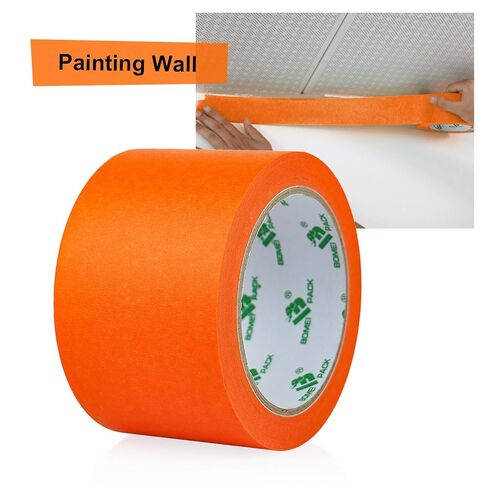 BOMEI PACK Wide Orange Painters Tape 3 Inches x 30 Yards, 3D Tape, 3D Printing Tape for Laser Cutting, 21-Day Clean Removal Wide Masking Tape in Kuwait