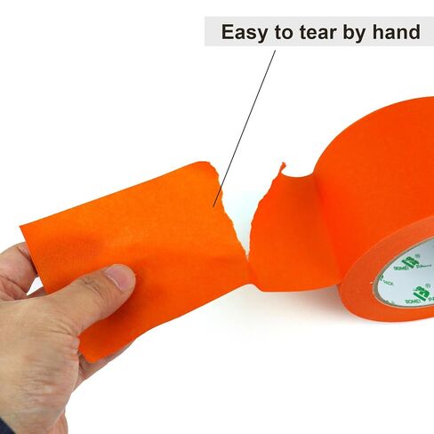 BOMEI PACK Wide Orange Painters Tape 3 Inches x 30 Yards, 3D Tape, 3D Printing Tape for Laser Cutting, 21-Day Clean Removal Wide Masking Tape in Kuwait