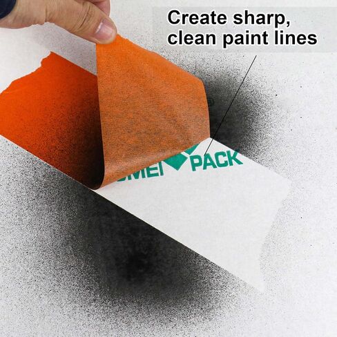 BOMEI PACK Wide Orange Painters Tape 3 Inches x 30 Yards, 3D Tape, 3D Printing Tape for Laser Cutting, 21-Day Clean Removal Wide Masking Tape in Kuwait