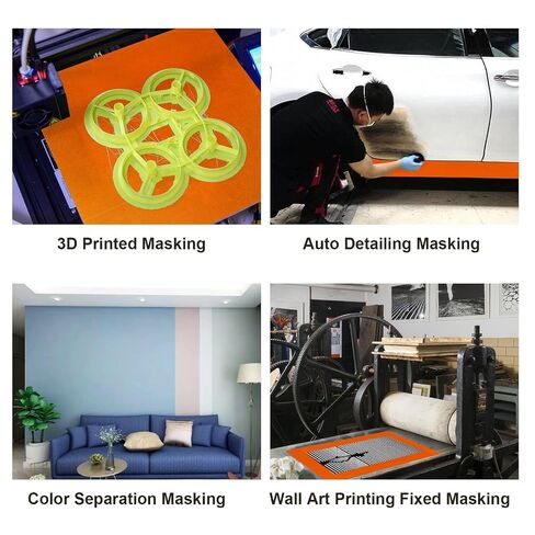 BOMEI PACK Wide Orange Painters Tape 3 Inches x 30 Yards, 3D Tape, 3D Printing Tape for Laser Cutting, 21-Day Clean Removal Wide Masking Tape in Kuwait
