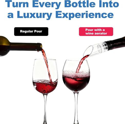 2PCS Wine Aerator Pourer,Wine Air Aerator 2-in-1 Aerating Spout and Decanter Wine Pourer for BBQ,Camping,Party,Restaurant in Kuwait