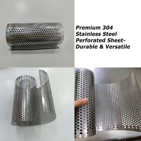 304 Stainless Steel Perforated Sheet, 40x9.8 Inch | 0.23 Inch Hole, 0.03 Inch Thickness, Ventilation & Decoration, Equipment Protection in Saudi Arabia