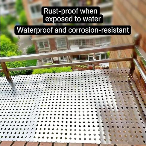304 Stainless Steel Perforated Sheet, 40x9.8 Inch | 0.23 Inch Hole, 0.03 Inch Thickness, Ventilation & Decoration, Equipment Protection in Saudi Arabia