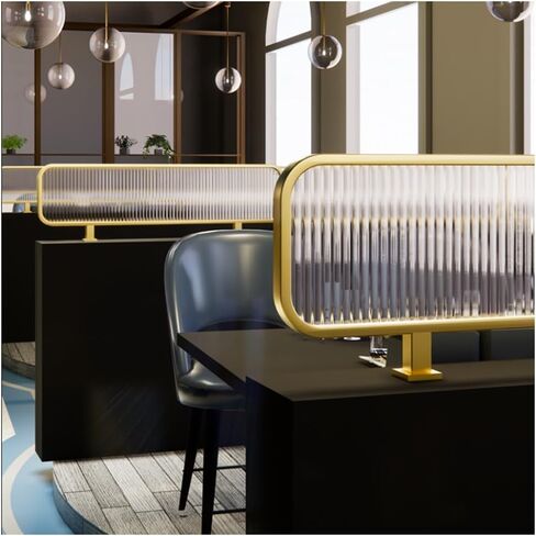 Privacy Screen Panel，Desk Divider ， Translucent Partition for Open Spaces ，Stainless Steel for Restaurants, Hotels, and Bars in Saudi Arabia