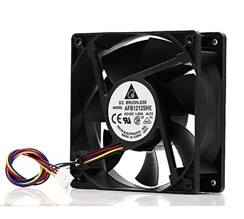 AFB1212SHE مروحة تبريد 120x120x38 مم، 151.85 CFM، 58 ديسيبل، 3700 دورة في الدقيقة، 1.06AMP، PWM 4-pin مروحة تبريد عالية الحجم AFB1212SHE in Kuwait