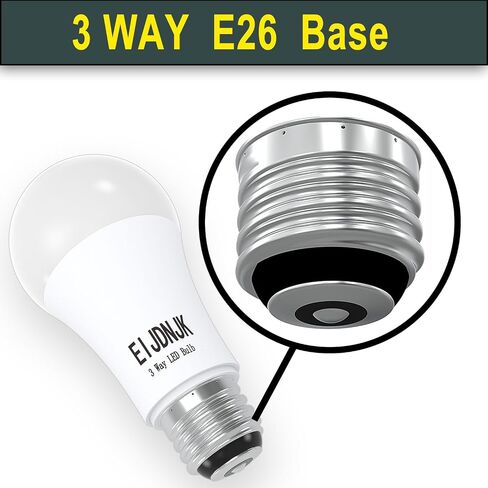 3 مصابيح LED 30 70 100 واط مكافئة بيضاء ناعمة 3000 كيلو 2 حزمة، مصابيح كهربائية ثلاثية الاتجاهات A19 E26 قاعدة، 3 مصابيح كهربائية، E26 قاعدة LED لمبة إضاءة لغرفة القراءة وغرفة النوم وغرفة المعيشة in Kuwait