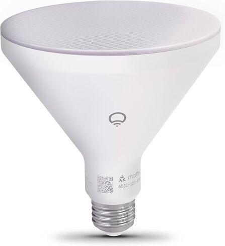 لمبة الإضاءة الذكية LIFX PAR38 E26 (عبوة واحدة)، تغيير لون RGB + أبيض دافئ 1600 لومن 150 وات LED قابل للضبط، 90+ CRI، متوافق مع المادة، Apple HomeKit، Alexa & Google Home Dimmable in Kuwait