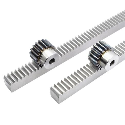 Steel Heavy Duty Motor Pinion Gear 1pcs 1Mod 1 Modulus Gear Rack Steel 15 * 15 * 500mm + 1PCS 45teeth Pinion Bore Hole 6/8/10/12mm Metal(8mm Hole 45T Gear) in Kuwait