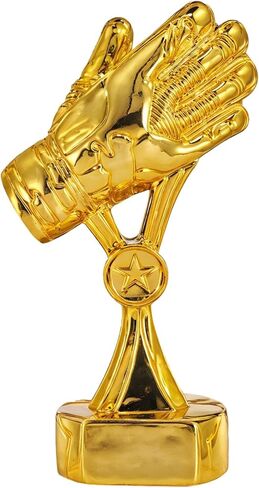 Soccer Golden Gloves Award Cup, 7.87In Football Goalkeeper Trophy with Base, for Football Matches,Events, Celebration, and Fan Gifts Resin Soccer Award Cup | Polished electroplate shine, intricate sculpted details, sturdy build – ideal for honoring crucia in Kuwait