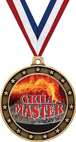 Crown Awards Gold Grill Master Medals - 2.5" Grilling Cook-Off Award Medals in Kuwait