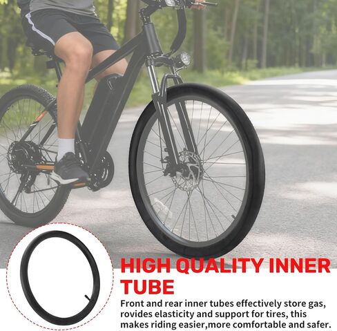 JERBOR Upgraded Inner Tube for Qlife Racer/Cityone 2.0/SO/ST/Cityone Step Over 2.0/Cityone Stepover Ul Tra E-Bike, Thickened Puncture Resistant Front/Rear Inner for Qlife Electric Bike Accessories in Kuwait