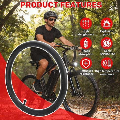 JERBOR Upgraded Inner Tube for Qlife Racer/Cityone 2.0/SO/ST/Cityone Step Over 2.0/Cityone Stepover Ul Tra E-Bike, Thickened Puncture Resistant Front/Rear Inner for Qlife Electric Bike Accessories in Kuwait