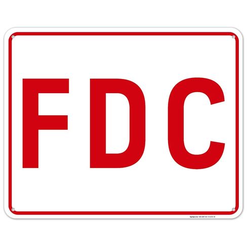 لافتة FDC، 10x14 بوصة، خالية من الصدأ 0.40 ألومنيوم، مقاومة للبهتان، سهلة التركيب، للاستخدام الداخلي/الخارجي، صنع في الولايات المتحدة الأمريكية in Kuwait
