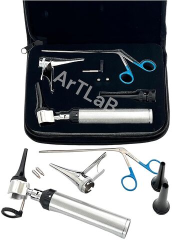 *Incredible* Professional Veterinary Diagnostic Otoscope Set KIT+ 2 Free LED Bulb+ Micro Alligator FORCEP +Free Carrying CASE (CYNAMED Brand) in Kuwait