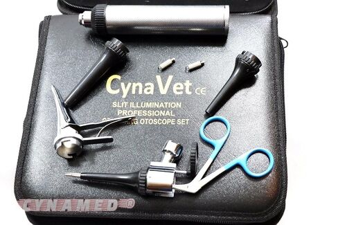 *Incredible* Professional Veterinary Diagnostic Otoscope Set KIT+ 2 Free LED Bulb+ Micro Alligator FORCEP +Free Carrying CASE (CYNAMED Brand) in Kuwait