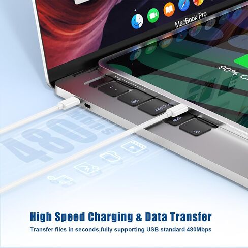 USB C to C Fast Charger Cable, 3Pack [3ft+6ft+10ft] Type C to C Charging Cord Long for Apple iPhone 17 Pro Max/17 Pro/16 Pro/16/15 Plus/15/MacBook Pro 2021/2020/2019/2018,iPad mini/Air/Samsung Galaxy in Kuwait