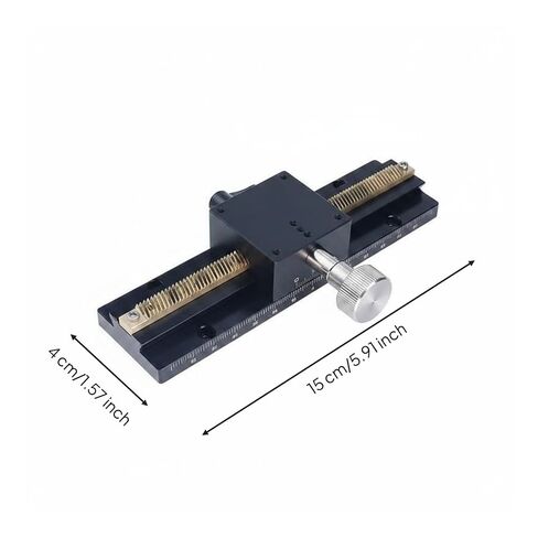 Dovetails Linear Stage High Load Resistance Rack and Pinion Stage Aluminum Alloy Dovetails, LWX40-L150, Length 150mm, Travel 110mm, Load 29.4N 3kgf, Weight 0.33kg in Kuwait