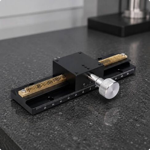 Dovetails Linear Stage High Load Resistance Rack and Pinion Stage Aluminum Alloy Dovetails, LWX40-L150, Length 150mm, Travel 110mm, Load 29.4N 3kgf, Weight 0.33kg in Kuwait