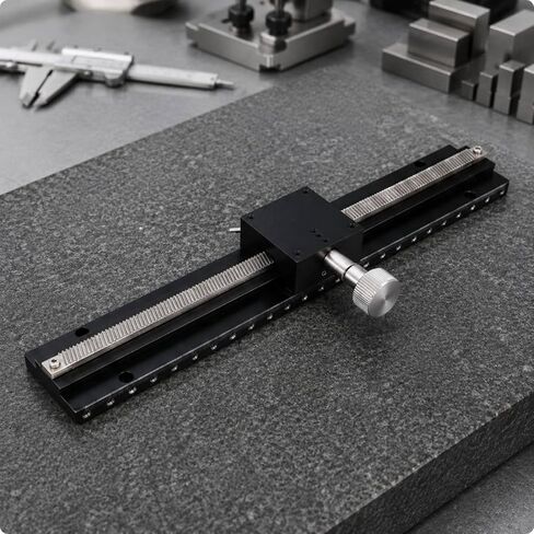 Generic Dovetails Linear Stage Smooth Movement Rack and Pinion Stage Stable Structure Dovetails, LWX40-L150, Length 150mm, Travel 110mm, Load 29.4N 3kgf, Weight 0.33kg in Saudi Arabia