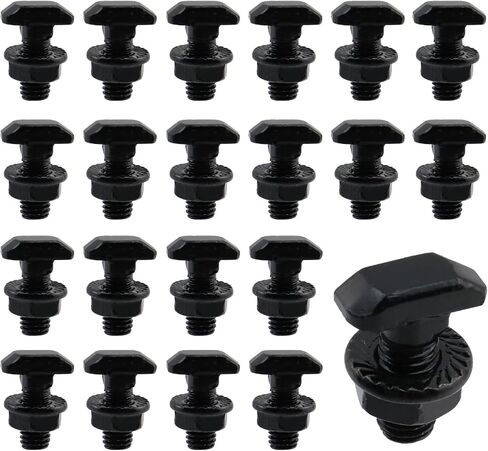 20 حزمة M8 × 20 مم T مسامير فتحة المسار T-Bolt مسمار منزلق مع صواميل سداسية لملف بثق الألومنيوم القياسي الأوروبي للتركيب الشمسي الكهروضوئي، أسود in Kuwait
