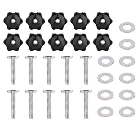 10 Set 1/4-20 T-Track Knob Kit, Include Plastic Star Knobs Carbon Steel 1-1/2" T-Bolts and Stainless Steel Washers T-Track Accessory Kit for Woodworking Jigs and Fixtures in Kuwait