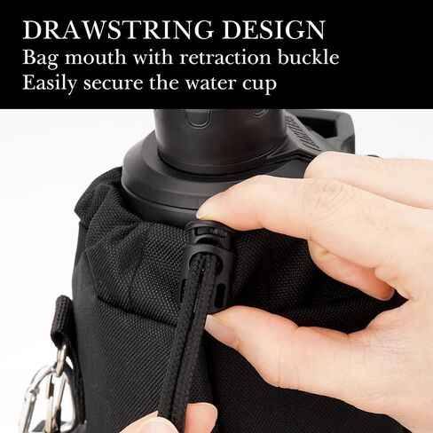 Linkidea Sports Water Bottle Carrier with Strap Compatible with Nalgene Sustain Tritan 48oz, CamelBak Chute Mag 50oz, Thick Waterbottle Cooler Bag Holder Shoulder Strap, Black in Kuwait