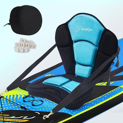 Thickened Kayak Seats - Premium Shockproof Seats with Back Support for Kayaking, Canoeing, Fishing, Paddle Boarding - Comfort, Versatility and Extra Storage (Green, 1 pcs) in Kuwait