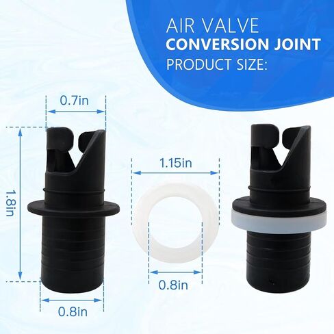 4 Pack Air Pump Nozzle Valve Hose Adapter Replacement For Inflatable Boat SUP Kayak in Kuwait
