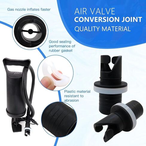 4 Pack Air Pump Nozzle Valve Hose Adapter Replacement For Inflatable Boat SUP Kayak in Kuwait