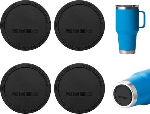 قاعدة من السيليكون لكوب YETI Rambler 35/42 أونصة بمقبض فقط، قاعدة مطاطية واقية مضادة للانزلاق لكوب YETI 35/42oz (4 عبوات) in Kuwait