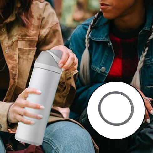 6 Pcs Water Bottle Seal Circle, Mug Lid Gaskets, Silicone O Circle Lid Gaskets Parts, O Ring Seal for Tumbler Cap, Leak Proof Gasket Seals Replacement Parts（Grey） in Kuwait