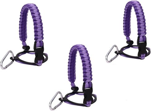 3Pcs Water Bottle Handle Strap for Outdoor Camping Water Bottle Water Bottle Handle Strap Paracord Handle with Safety Paracord Handle Carabiner Water Bottle Holder Lanyard,Water Accessories in Kuwait