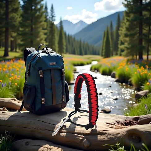 3Pcs Water Bottle Handle Strap for Outdoor Camping Water Bottle Water Bottle Handle Strap Paracord Handle with Safety Paracord Handle Carabiner Water Bottle Holder Lanyard,Water Accessories in Kuwait