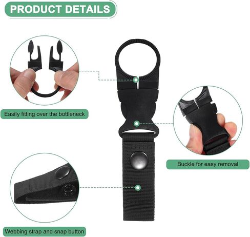 M METERXITY Water Bottle Clips, Portable Water Bottle Ring Holder Hanging Buckle Clip for Backpack Belt, Nylon Webbing Strap for Outdoor/Camping/Mountaineering in Kuwait