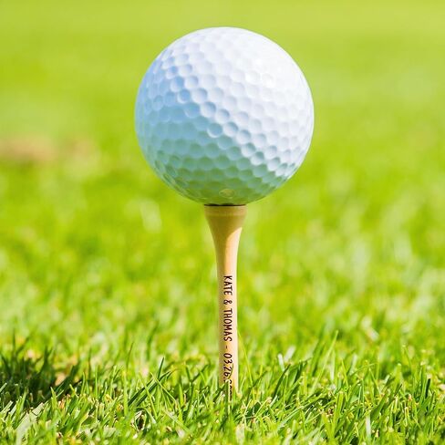 Golf Gifts, 100 PCS Personalized Golf Tees with Custom Text I Wooden Golf Tees I Golf Gifts for Men, 20,40,60,80,100 PCS Available in Kuwait