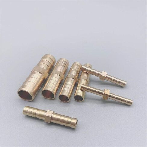 Pipe connector 10pcs Brass Straight Hose Pipe Fitting Equal 4mm 6mm 8mm 10mm 12mm 14mm 19mm Gas Copper Barbed Coupler Connector (Size : 8mm 8mm) Plumbing Fittings in Kuwait