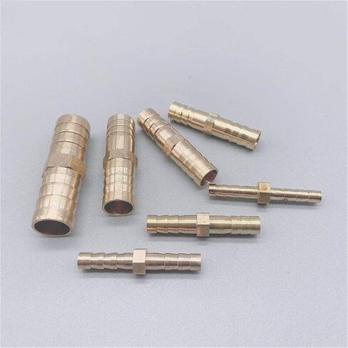 Pipe connector 10pcs Brass Straight Hose Pipe Fitting Equal 4mm 6mm 8mm 10mm 12mm 14mm 19mm Gas Copper Barbed Coupler Connector (Size : 8mm 8mm) Plumbing Fittings in Kuwait