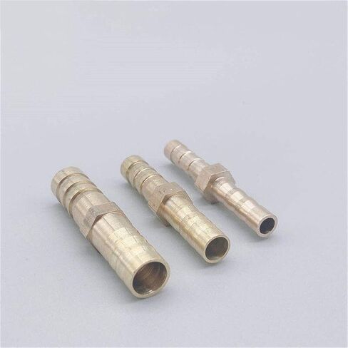 Pipe connector 10pcs Brass Straight Hose Pipe Fitting Equal 4mm 6mm 8mm 10mm 12mm 14mm 19mm Gas Copper Barbed Coupler Connector (Size : 8mm 8mm) Plumbing Fittings in Kuwait