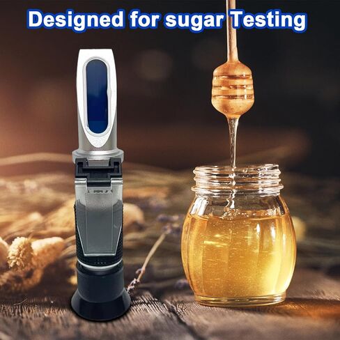 Honey Refractometer 3-in-1 with ATC, Brix & Baume Tester for Honey, Maple Syrup, Jam & Candy Making, High Accuracy Moisture Meter, Ideal Practical Gift for Beekeepers in Kuwait
