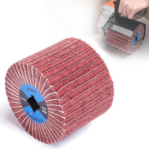 Surface Conditioning Tool 60 Grit Abrasive Drawing Polishing Wheel with Sandpaper for Wood Metal Burnishing Wheels 4.7"x 4" in Kuwait