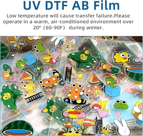 100M A3 12in×328ft UV DTF A B Film لطابعة الملصقات UV DTF الطباعة مباشرة على الملصق 1 لفة خلفية شفافة 100M A Films + 1 Roll 100M B Films in Kuwait