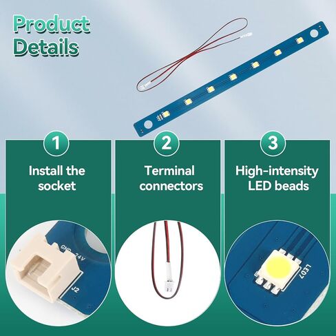 4 قطع شريط إضاءة LED مناسب لطابعات Adventuer 5M/ 5M Pro/ AD5X، ملحقات الطابعة مجموعة لوحة إضاءة LED 24 فولت شريط إضاءة سطوع المصباح الأبيض يتضمن كابل توصيل in Kuwait