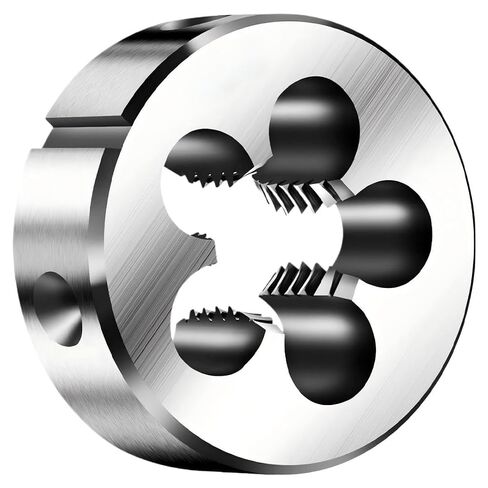 مجموعة أدوات اللولبة واللولبة HSS M27 x 3 مم، مجموعة أدوات الخيوط الخشنة M27 x 3.0 المترية، قطعتان من الفولاذ عالي السرعة لليد اليمنى، صنبور توصيل وقالب لولبة دائري لأعمال المعادن والإصلاح الصناعي in Kuwait