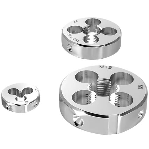 مجموعة أدوات اللولبة واللولبة HSS M27 x 2.0 مم، مجموعة أدوات الخيط ذات خطوة دقيقة مترية M27 x 2، قطعتان من الفولاذ عالي السرعة لليد اليمنى، صنبور وقالب مستدير لخيوط المعادن وإصلاحها in Kuwait