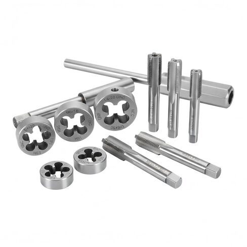 مجموعة أدوات اللولبة واللولبة HSS M27 x 2.0 مم، مجموعة أدوات الخيط ذات خطوة دقيقة مترية M27 x 2، قطعتان من الفولاذ عالي السرعة لليد اليمنى، صنبور وقالب مستدير لخيوط المعادن وإصلاحها in Kuwait
