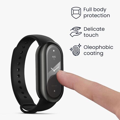 حافظة kwmobile متوافقة مع حافظة Xiaomi Mi Band 10 / Smart Band 10 - 2X غطاء لتتبع اللياقة البدنية من السيليكون TPU - شفاف/أسود in Kuwait