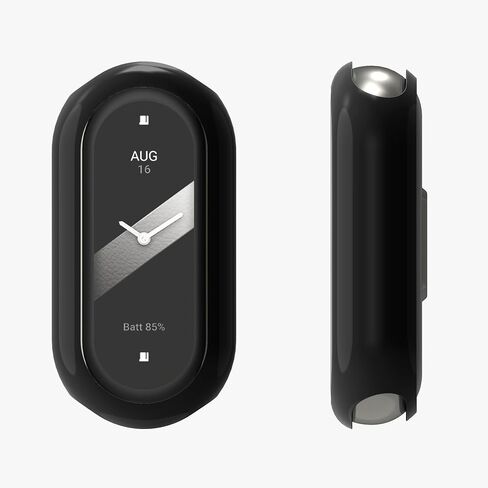حافظة kwmobile متوافقة مع حافظة Xiaomi Mi Band 10 / Smart Band 10 - 2X غطاء لتتبع اللياقة البدنية من السيليكون TPU - شفاف/أسود in Kuwait