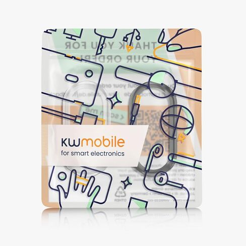 حافظة kwmobile متوافقة مع حافظة Xiaomi Mi Band 10 / Smart Band 10 - 2X غطاء لتتبع اللياقة البدنية من السيليكون TPU - شفاف/أسود in Kuwait