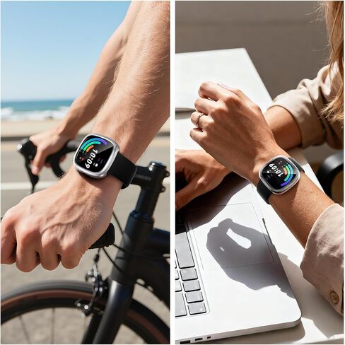 حافظة من 5 قطع من مادة TPU لجهاز Fitbit Sense 2 / Versa 4, 5 شفافة | غطاء واقي شاشة TPU شامل، مضاد للخدش، غطاء حماية نحيف، للرجال والنساء in Kuwait