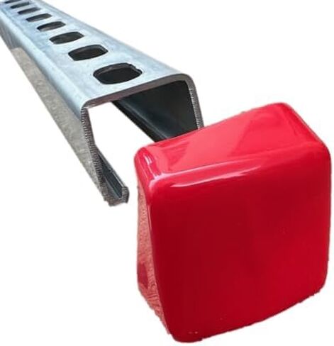 Plastic Safety End Caps for Standard Unistrut Channel RED (1-5/8" x 1-5/8") (100) in Kuwait